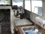 Pilot Seat Folds down flat for more counter space.