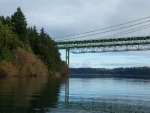 A high winter tide, West end Tacoma Narrows Bridge