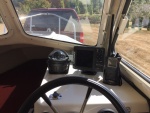 Compass, fish finder/GPS mapper, VHF radio