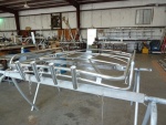 Canvas frame under construction at Blue Coral.  Photos taken at factory by Roger (flrockytop) - thanks!