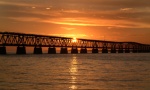 Flagler Railway Bridge at sunset