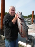 Fishing buddy Mike with 42lb chinook or 