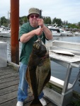 Mike with a 40lb halibut