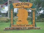 The beginning of the Yellowhead Highway