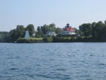 Lighthouse on St. Lawrence River, between Clayton NY and Alexandria Bay, NY