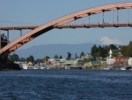 Mount Baker and the rainbow bridge in LaConner