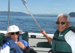 Mom & Dad's first trip on the boat - Rosario Strait & Mt Baker