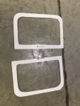 Screen frame with center material cut out.