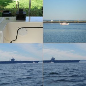 (C-Fisher) E.Q Marine waiting to be rigged Sept 3 2004