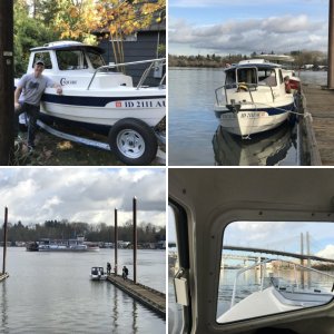 Picking up C-Squirt at Sportcraft Marina, 2018