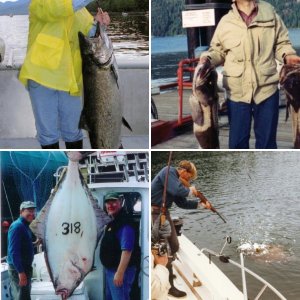 How to get a big halibut into a little boat.