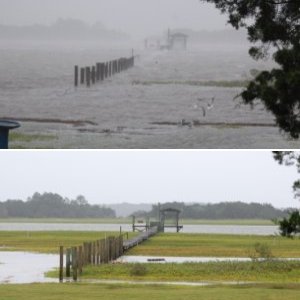 Before high tide. The boathouse is 1,000 from front porch where picture was taken
