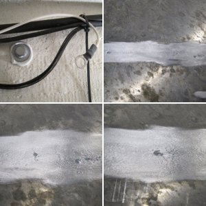 Bottom of tank showing corrosion line that was sitting on raised floor.