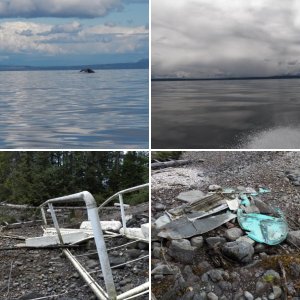 After Powell River, I headed for Skookumchuk Narrows and Sechelt Rapids.  This is Sechelt from inside the inlet.  A few small standing waves 30 minutes before slack.