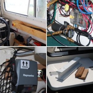 Factory installed receptical looking astern. Maybe 1/4 clearance between seat and receptical