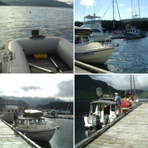 at Ocean Falls marina