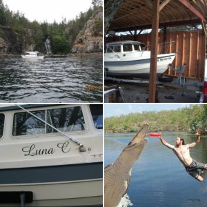 Pick up the new boat Friday, to Lopez on Saturday!  It's LunaC!  Nick on board as deck hand.