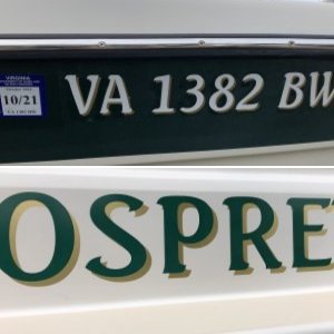 Boat Name using Doityourselflettering