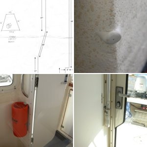 Third (3rd) fire extinguisher added inside cabin, port side.