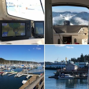 Crossing a glassy Rosario Strait