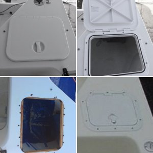 Leaky lazarette hatch replacement