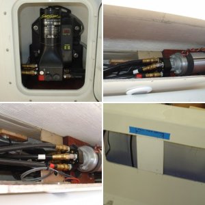 Installation locations for autopilot and power steering pumps.