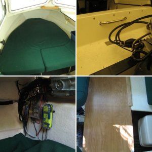 Anchor retainer using quick release pin to allow removal of anchor line from bow roller. Neoprene pad prevents scratches.