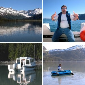 (AnchortownJim)My buddy Bill on the bow in Pigot Bay, PWS, 6/19/04