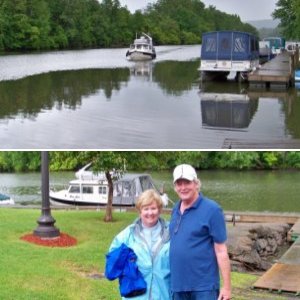 Bob & Betsy & SeaPal at Ilion Marina, Erie Canal 6/14/11
