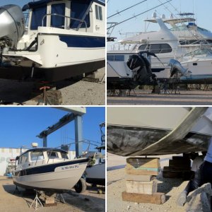 In the boatyard, early