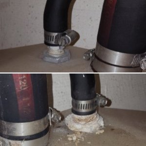 effect of battery acid from boil over in lazarette above