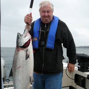 Mike scores another large chinook