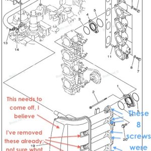 Diagram with notes after job done.