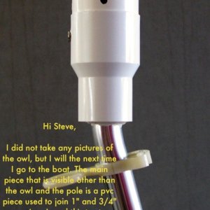 Anchor light Bebi Owl on perko 1209 stow away pole - nice mod made on "Life of Riley."