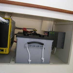 Another view of house battery & Xantrex inverter
