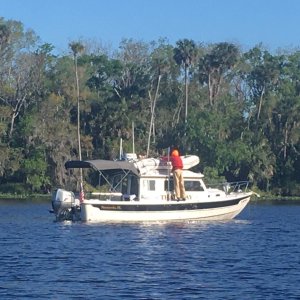 In position and ready to tie down