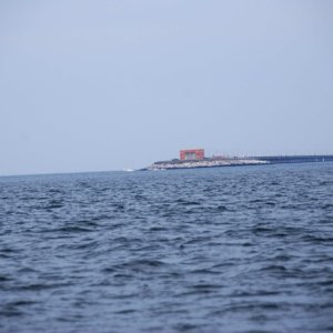 CBBT 2nd Island -exit for southern tunnel