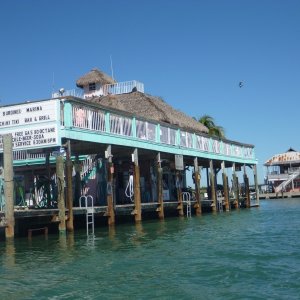 Burdines's Boot Key Harbor. Fuel, shop on the first floor and restaurant on the second floor The city of Marathon has a mooring field of 226 mooring balls they were all taken and had a waiting list