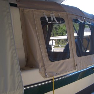 Camper canvas closeup.