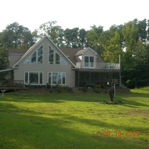 Creekside of new house Aug 2009