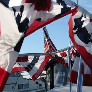 4th of July Colors.  Fisherman's Bay, IMC dock, Lopez Island 7/4/2011