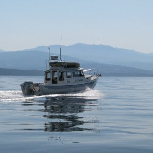 JC Lately on Flat Blue Juan de Fuca Strait.