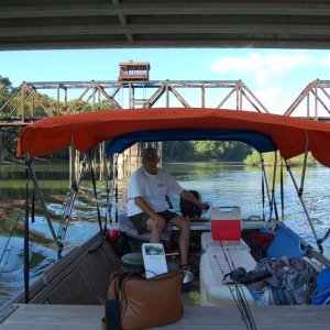 Brother Boo at the tiller