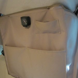 Pockets for two books, etc added to electrical cover in V-Berth.
