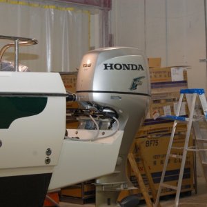 (FaC-Dory Guy) Outboard bracket and Honda motor rigging (Tomcat)