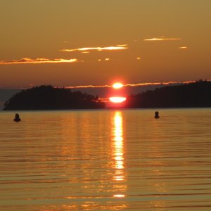 Sunset view from Shallow Bay.