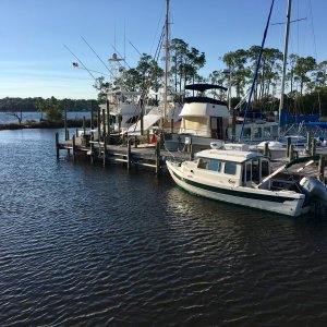 Media 'At home on the dock at Bluewater Bay Marina' in album 'Mia at the helm'
