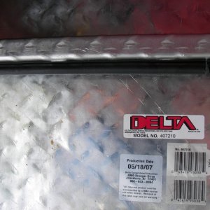 Purchased at Tractor Supply, the 24 inch, underbody box was made by Delta: Model No. 407210.
