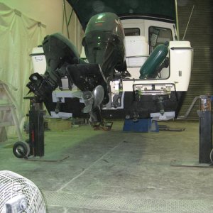 CDancer being bottom painted in our shop