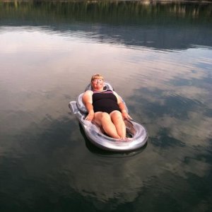 Patty Enjoys Her Float 9-8-11